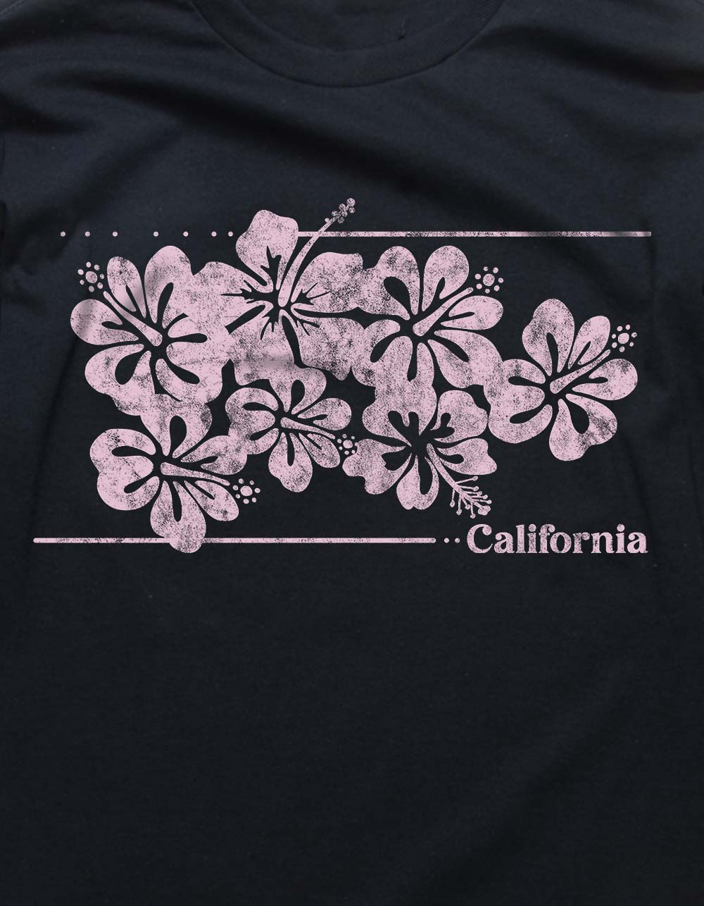 HIBISCUS California Unisex Long Sleeve Tee - BLACK