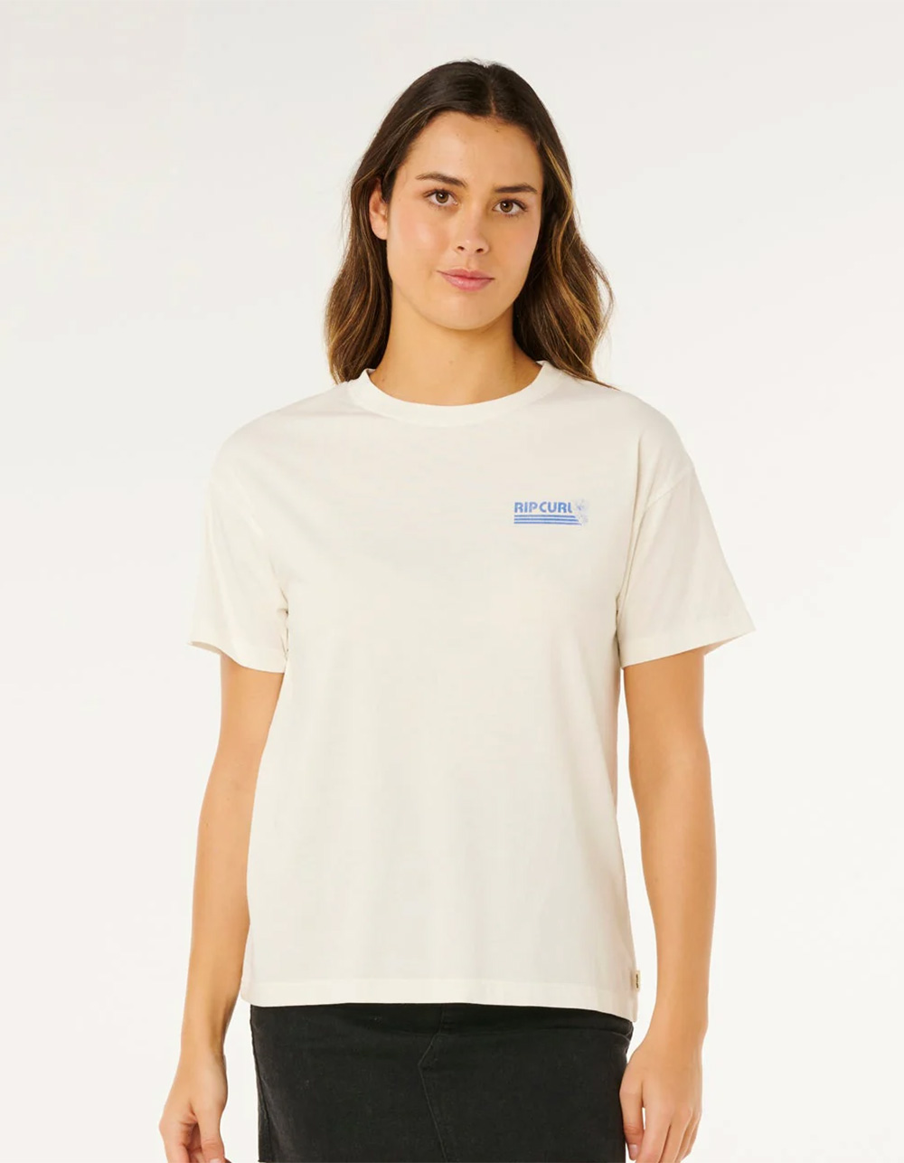RIP CURL Ocean Break Womens Relaxed Tee - BONE