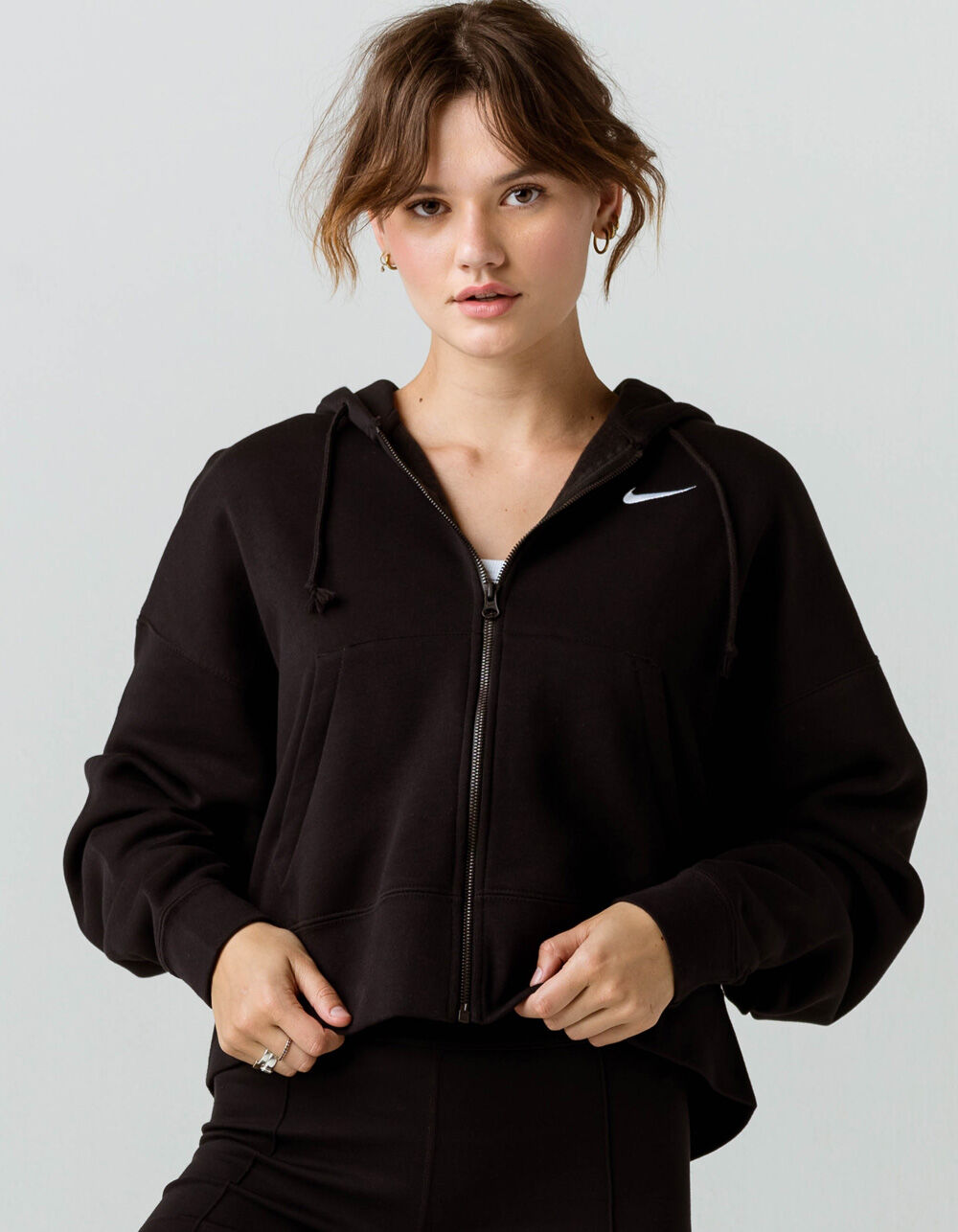 NIKE Sportswear Essential Womens Zip Hoodie - BLACK | Tillys