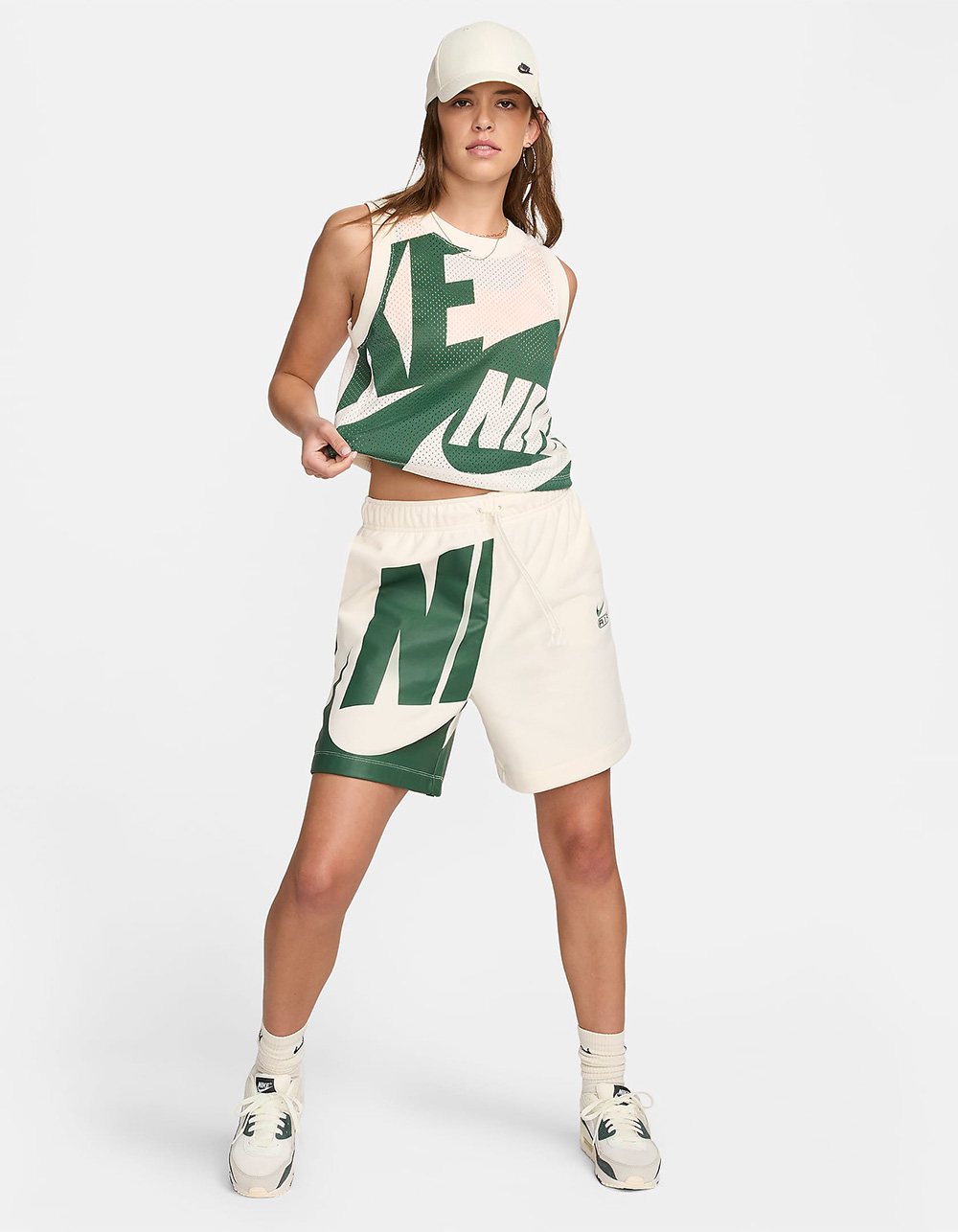 NIKE Air Womens Mesh Tank Top - Cream Combo