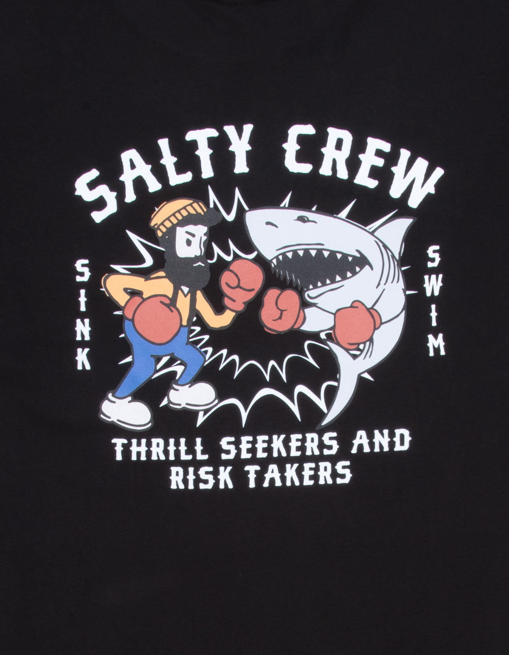 SALTY CREW Fish Fight Mens Tee - BLACK