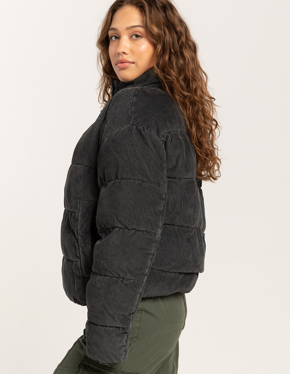 - Corduroy Urban | Tillys Outfitters BDG Donna Jacket Womens BLACK WASHED Puffer