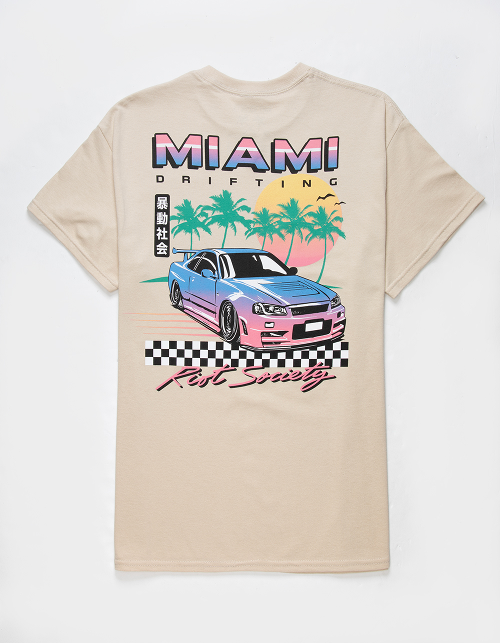 RIOT SOCIETY Miami Vice Racing Mens Tee
