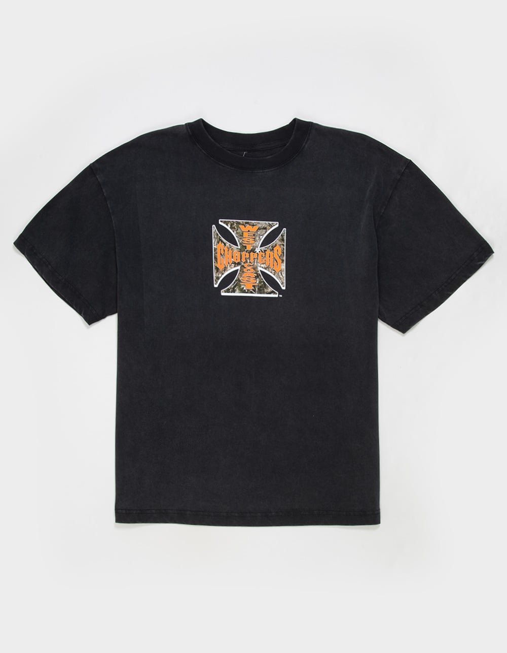 WEST COAST CHOPPERS Camo Fill Mens Boxy Tee - WASHED BLACK