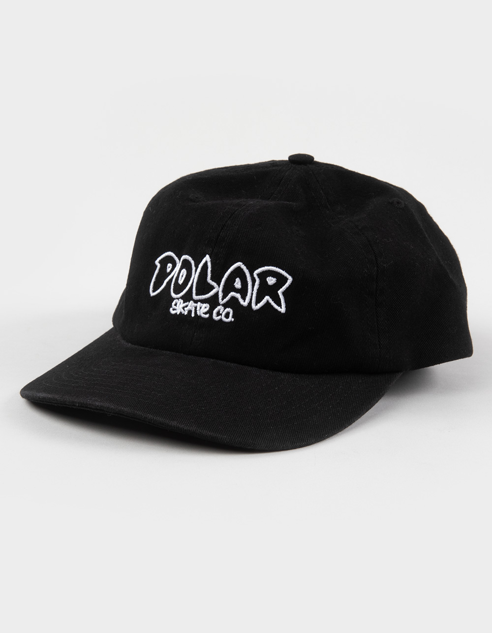 POLAR SKATE CO. Outline Logo Snapback Hat - BLACK