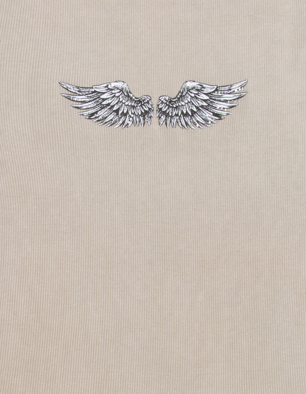 FULL TILT Rib Stud Wing Girls Tee - TAUPE