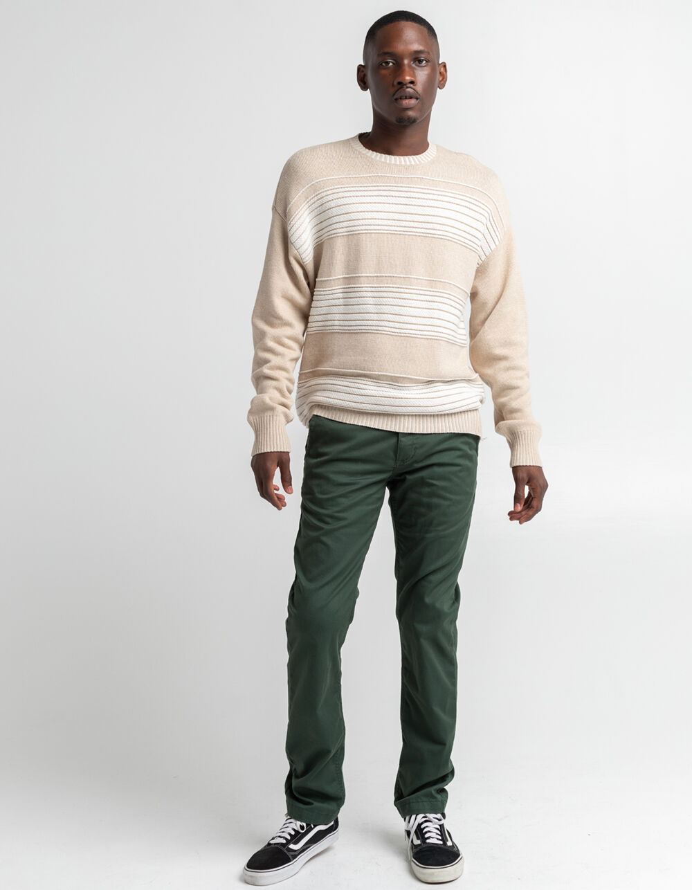 RSQ Mens Stripe Sweater - KHAKI | Tillys