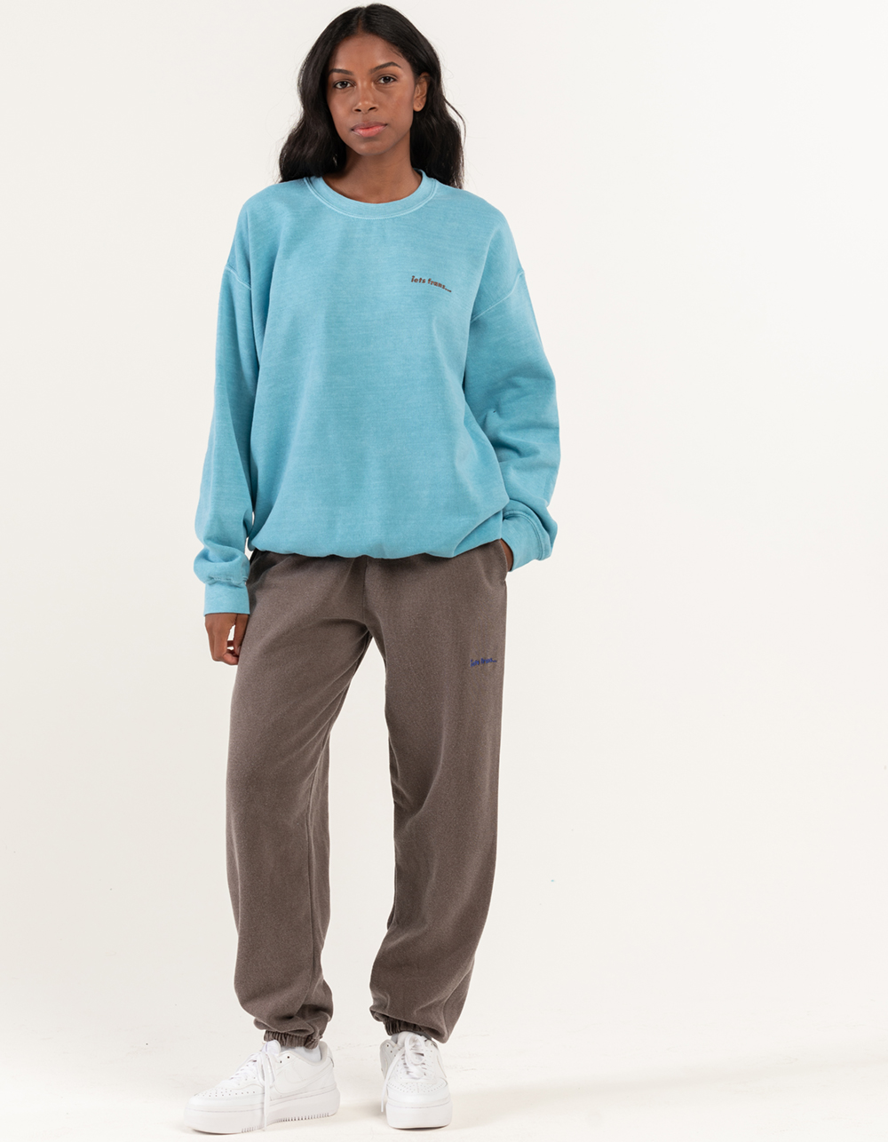 IETS FRANS Womens Jogger Sweatpants - CHOCOLATE - L | Tillys