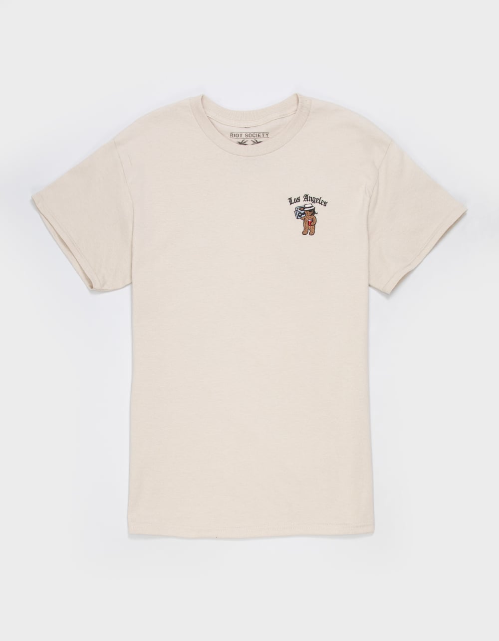 RIOT SOCIETY LA Vato Bear Mens Embroidered Tee - SAND