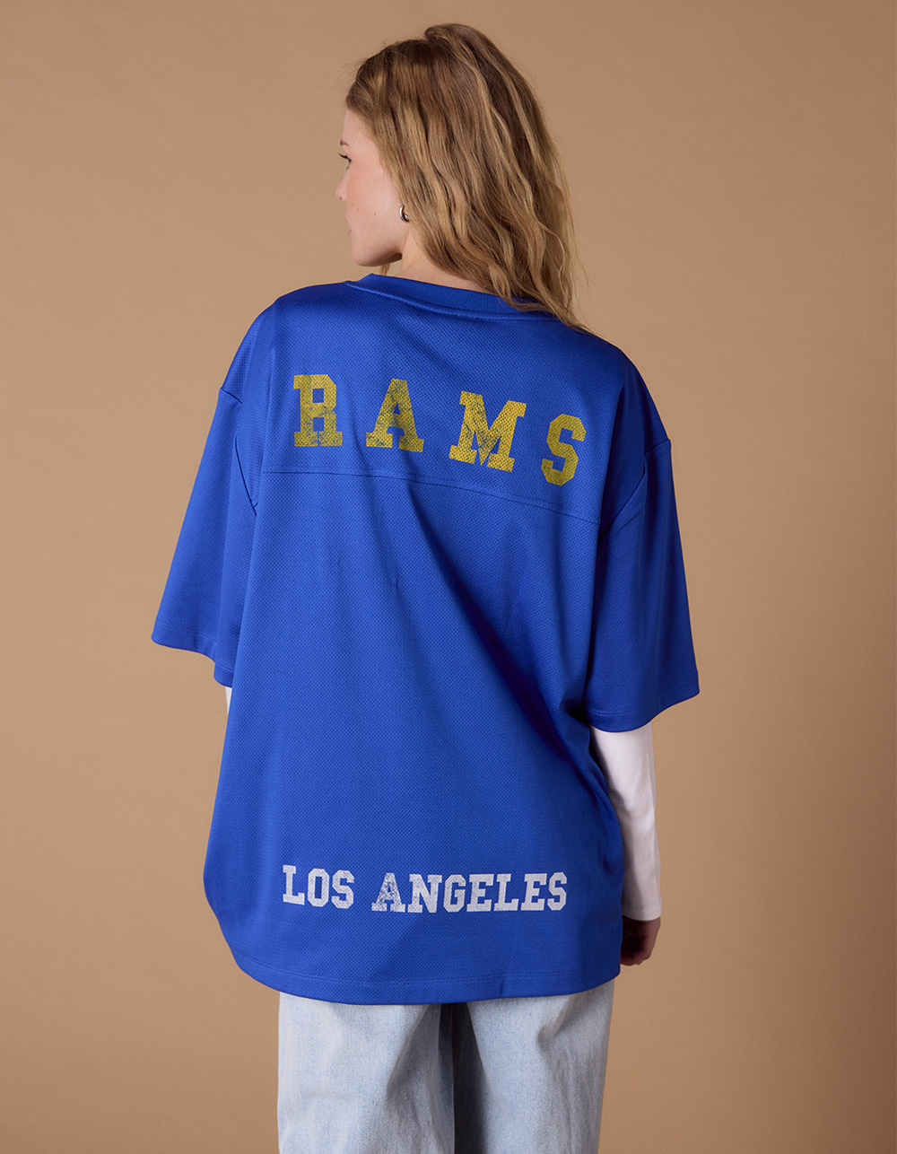 THE WILD COLLECTIVE Los Angeles Rams Womens Jersey - BLUE