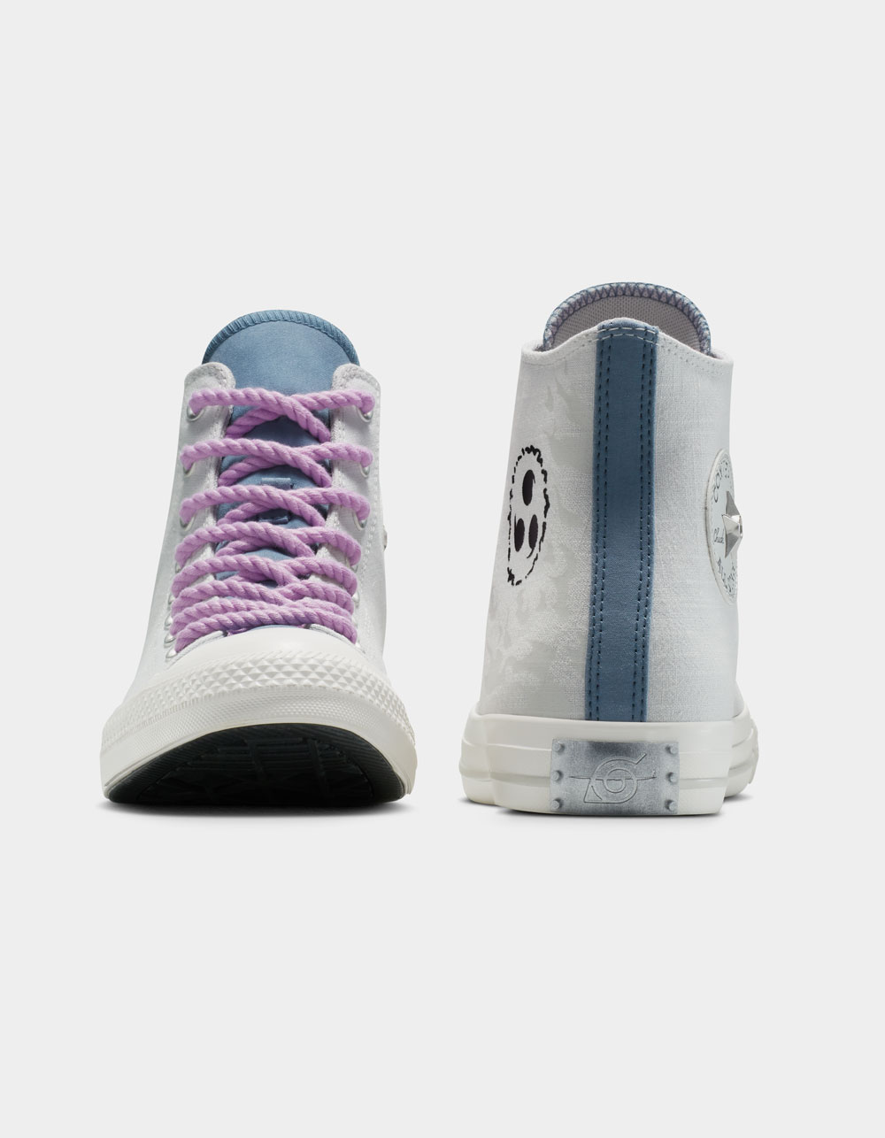 CONVERSE x Naruto Shippuden Sasuke Chuck Taylor All Star High Top Shoes - WHITE COMBO