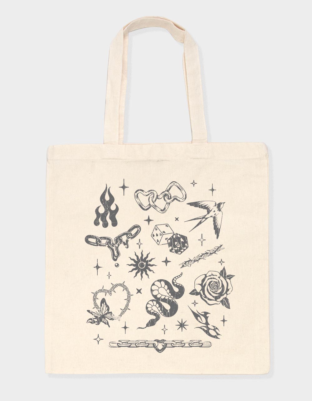 ICONS Y2K Sparkle Tote Bag - NATURAL