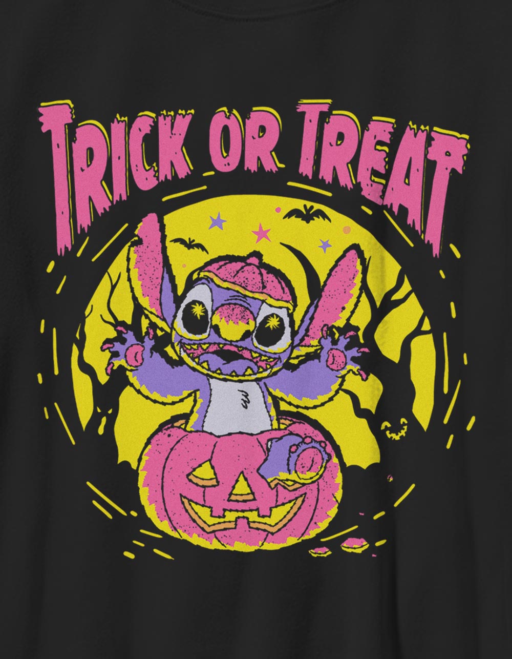 LILO & STITCH Trick Or Treat Unisex Kids Tee - BLACK