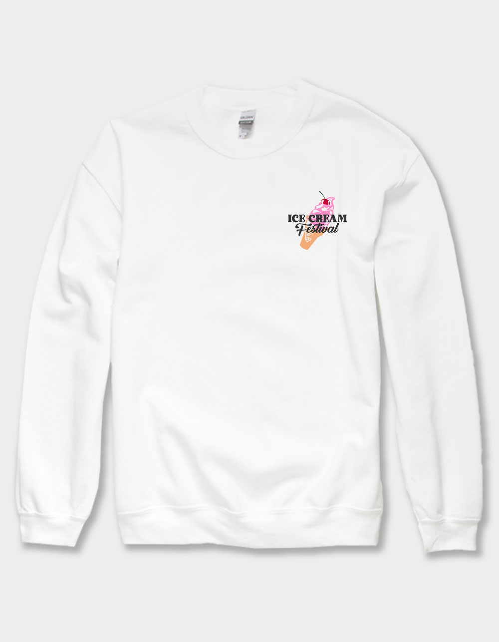 ICE CREAM Festival Unisex Crewneck Sweatshirt - WHITE