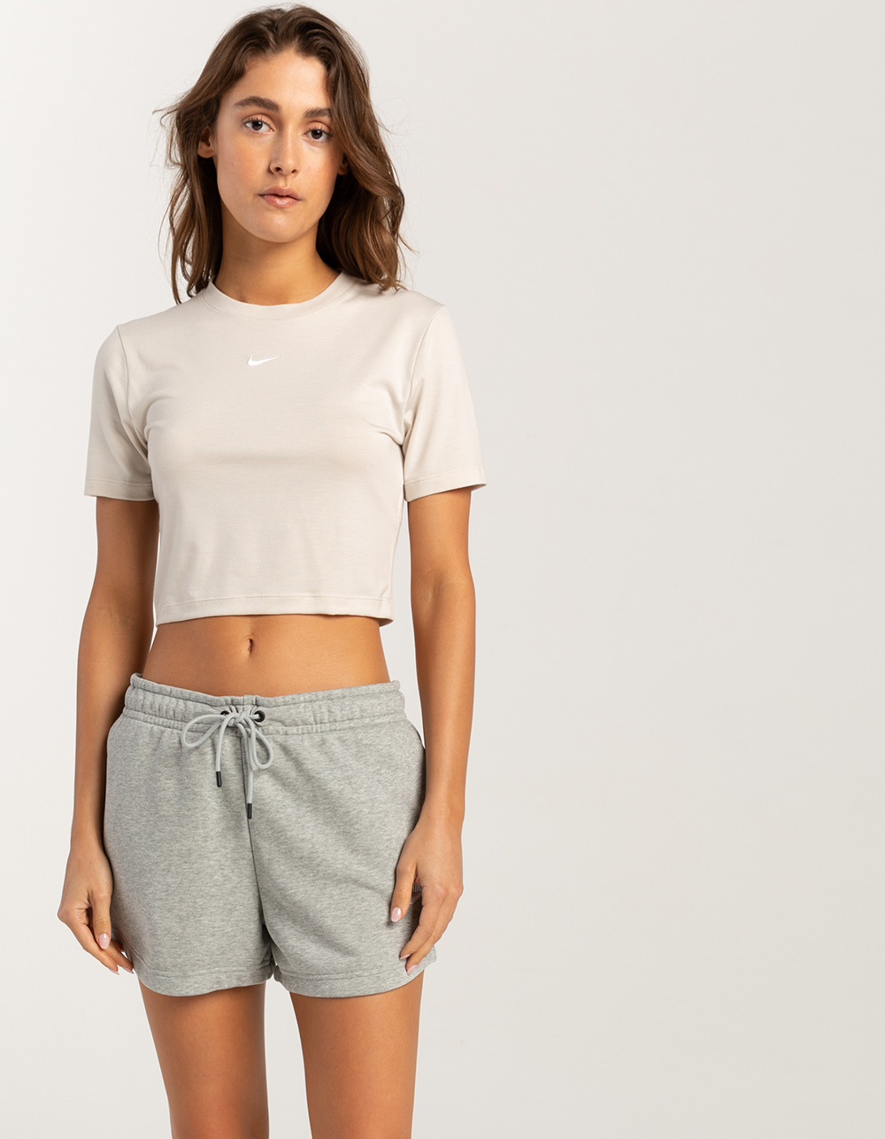 Tilly Grey Crop Top and Leggings Activewear Set - ShopperBoard