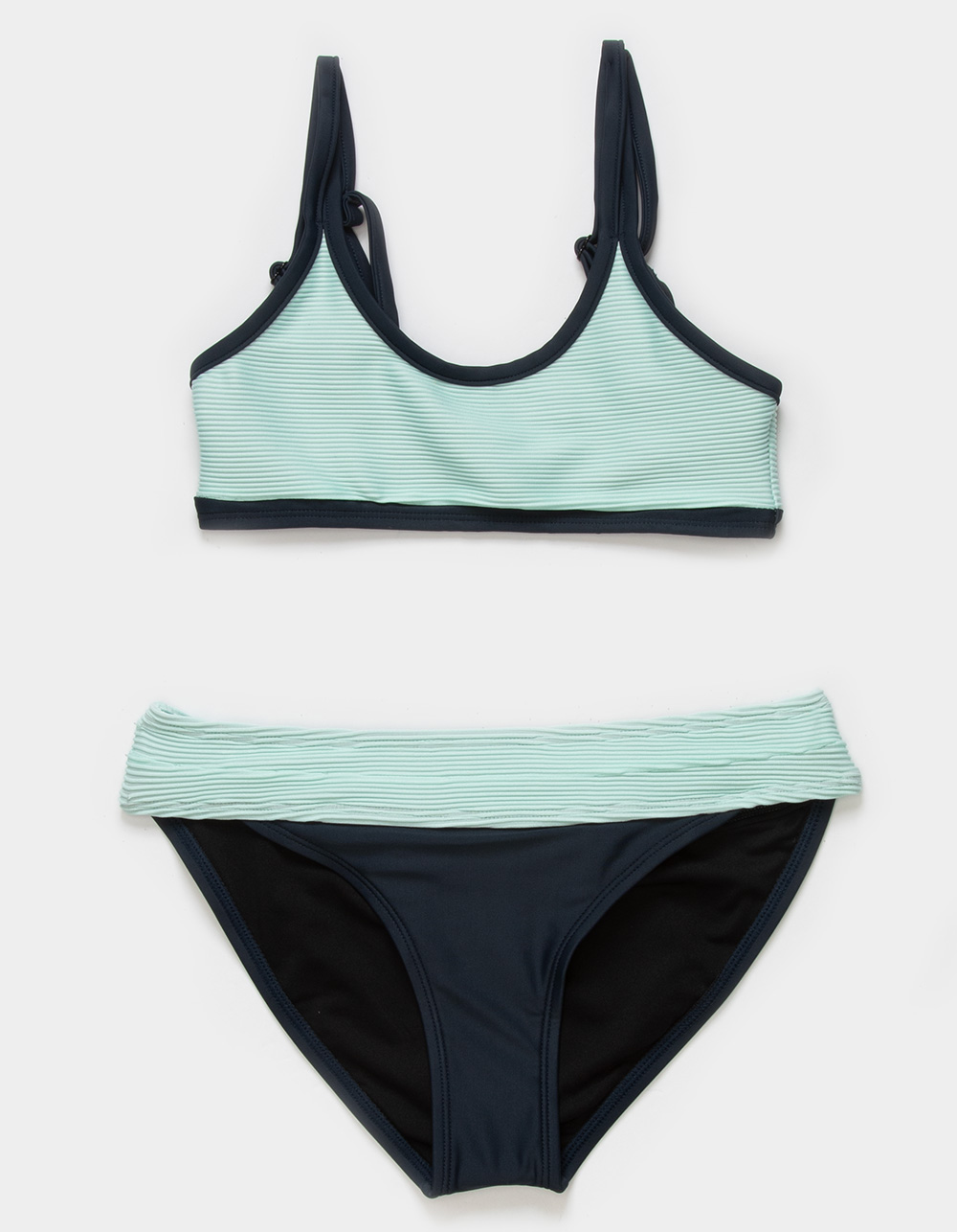 RIP CURL Block Party Rib Girls Bikini Set - BLUE COMBO