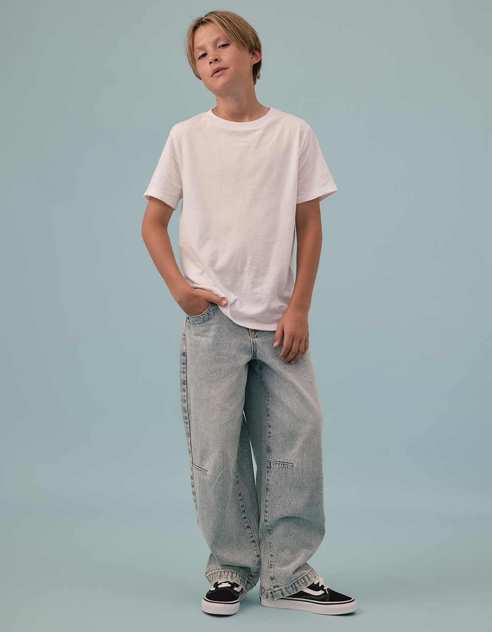 RSQ Boys Skater Baggy Jeans - LIGHT WASH