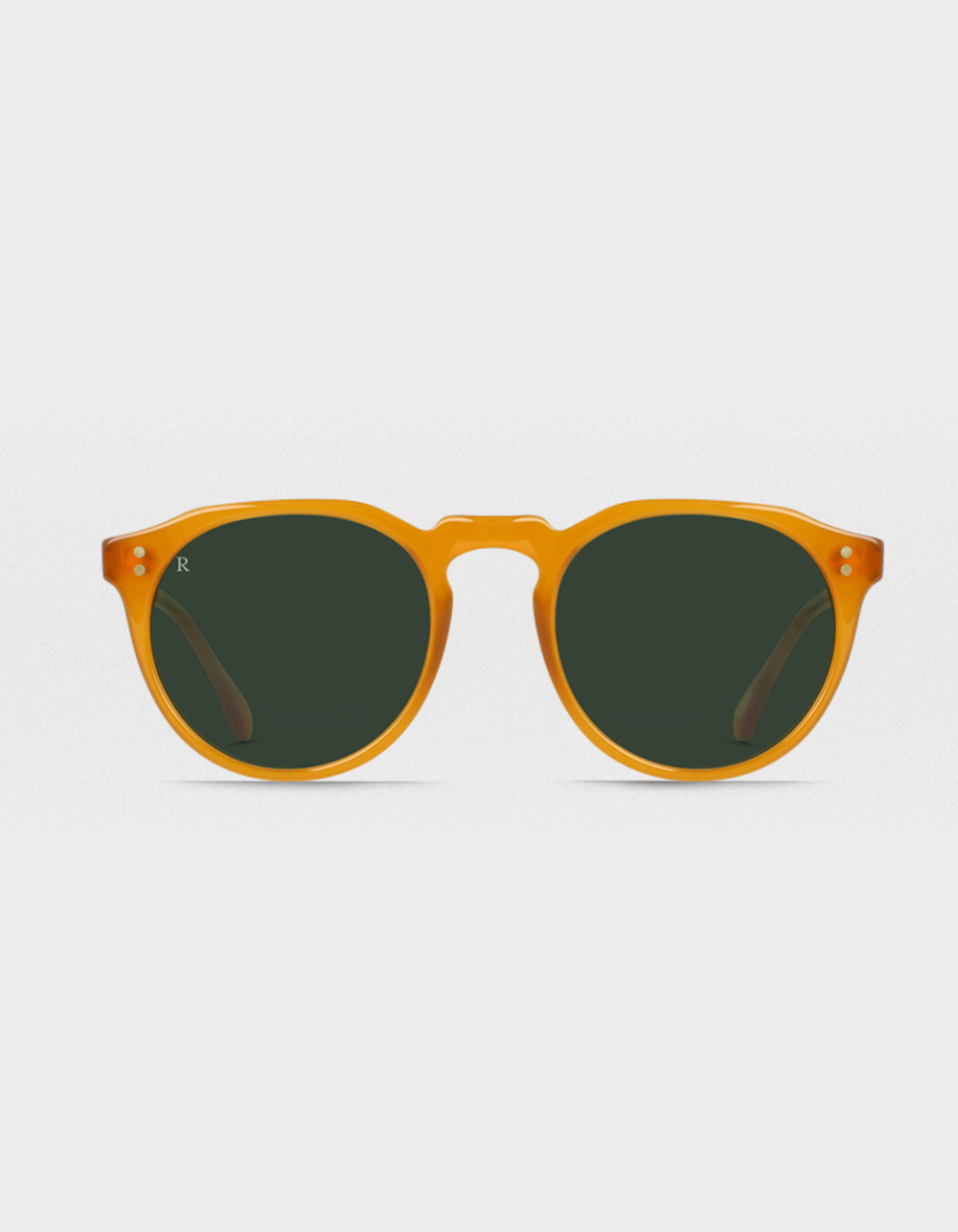 RAEN Remmy® Retro Round Sunglasses - HONEY / BOTTLE GREEN