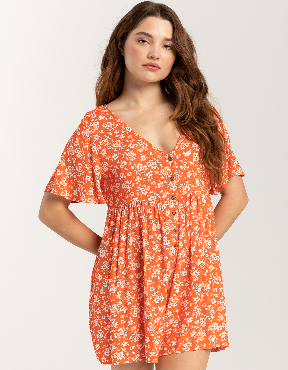 BILLABONG Spring Daze Womens Romper - CORAL