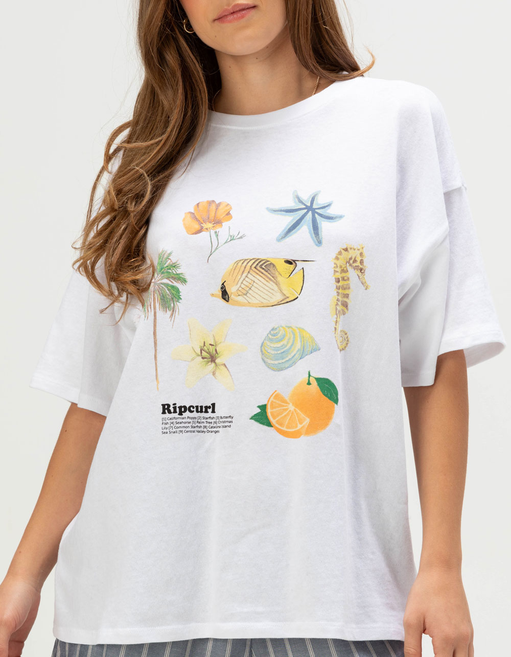 RIP CURL Poolside Womens Oversized Tee - WHITE