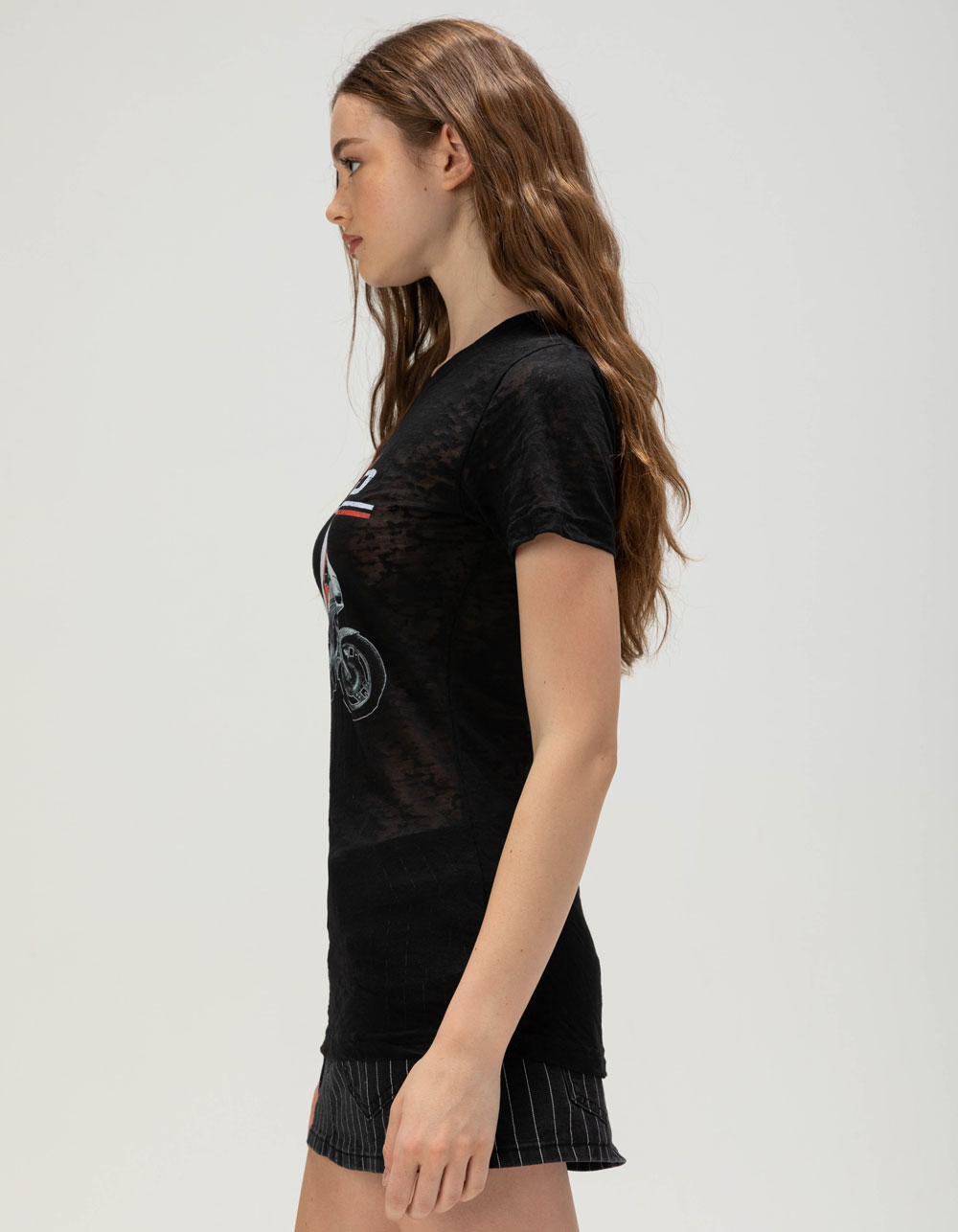 HONDA Turbo Womens Burnout Tee - BLACK