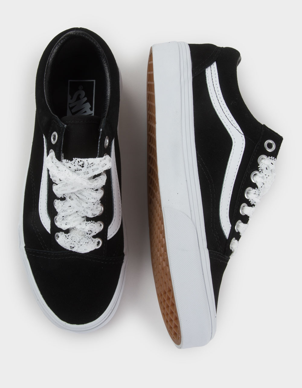 VANS Old Skool Pop Lace Womens Shoes - BLACK