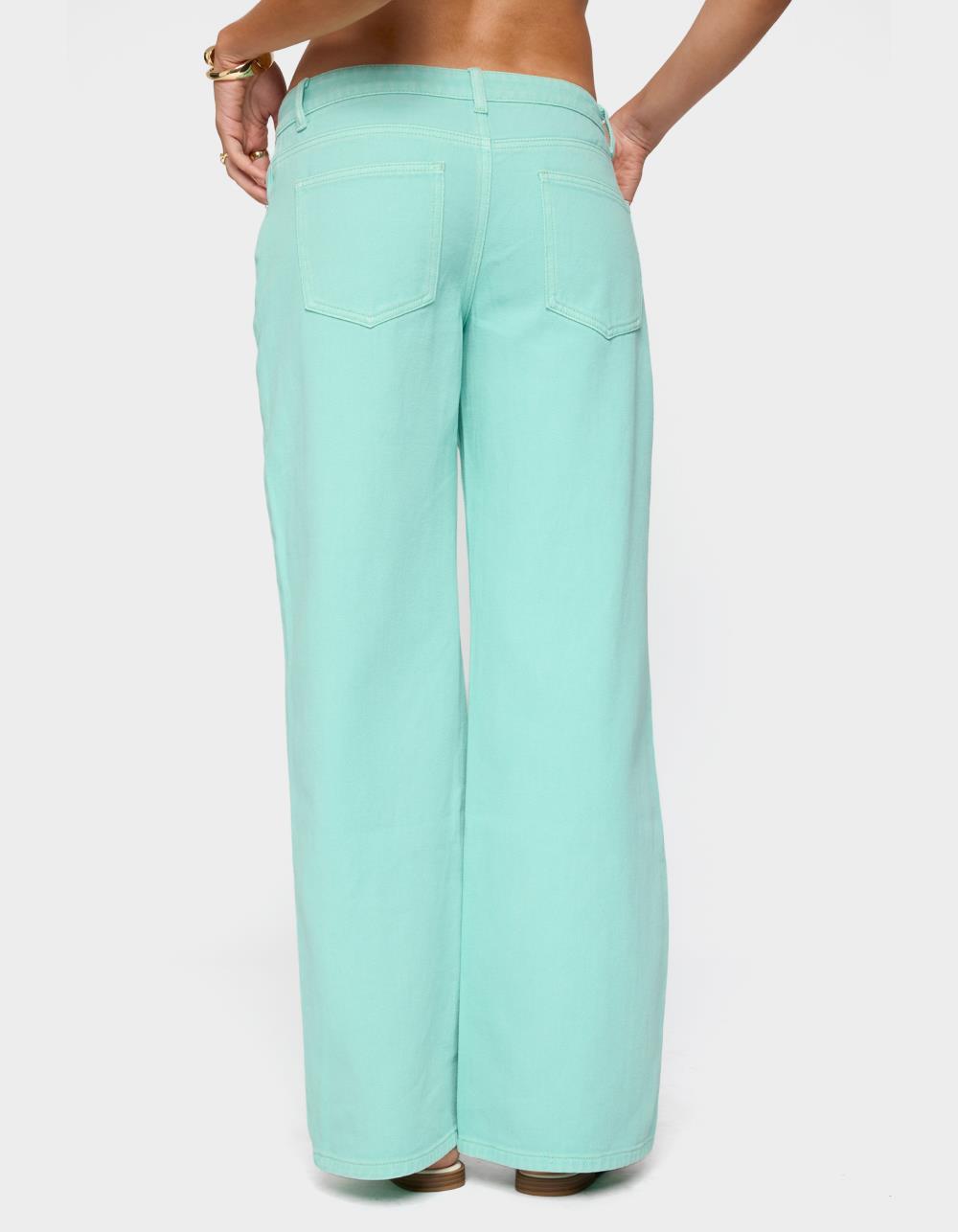 EDIKTED Roman Low Rise Slouchy Jeans - LIGHT BLUE