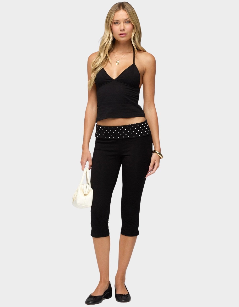 EDIKTED Noriah V-Neck Halter Top