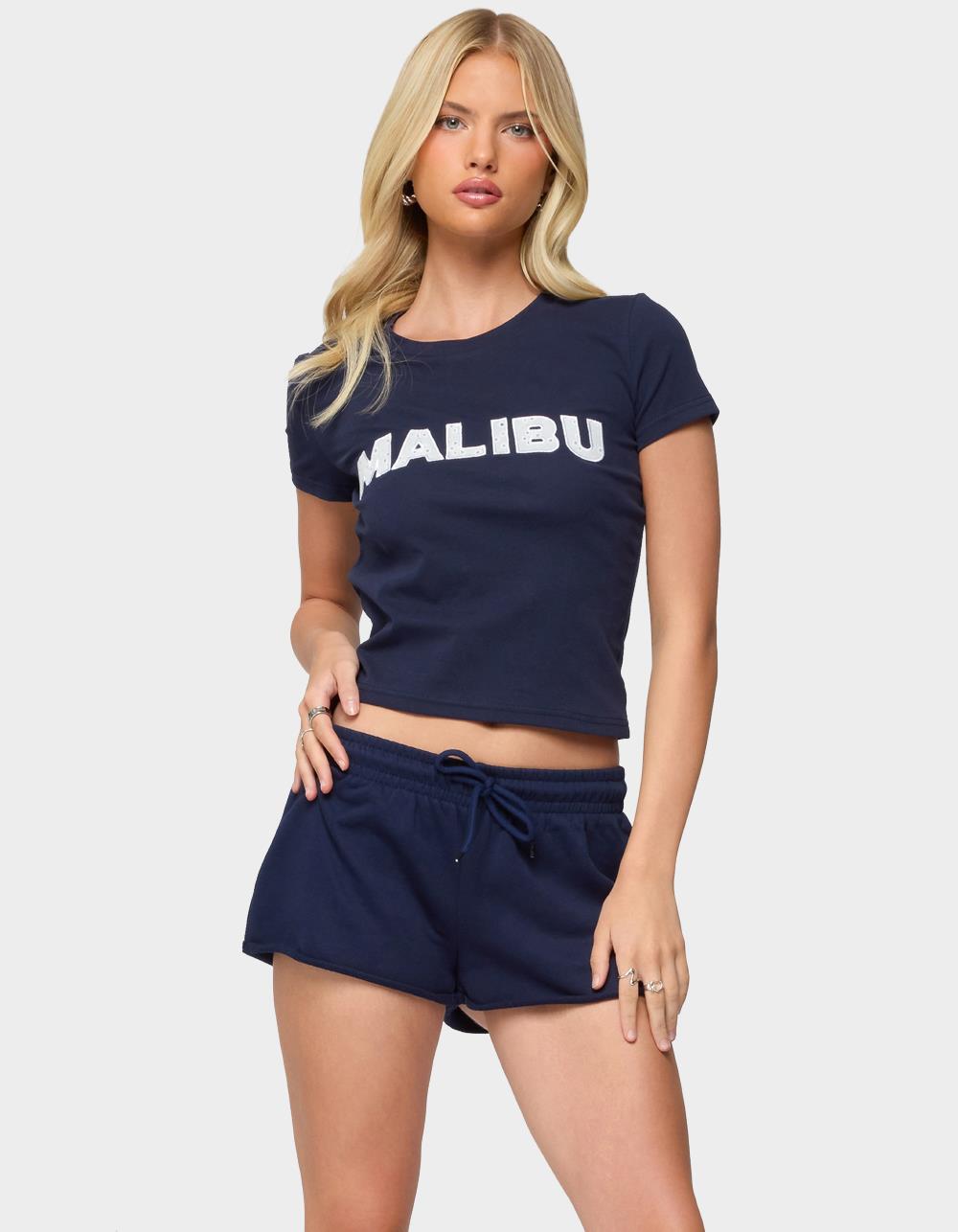 EDIKTED Pacific Coast Tee - NAVY