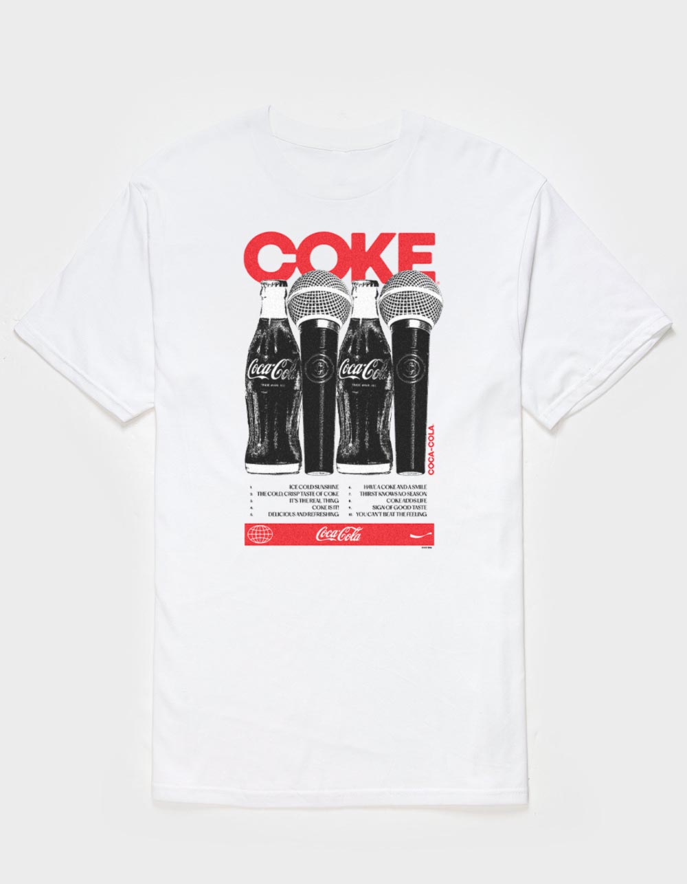 COCA-COLA Coke And Microphones Unisex Tee - WHITE
