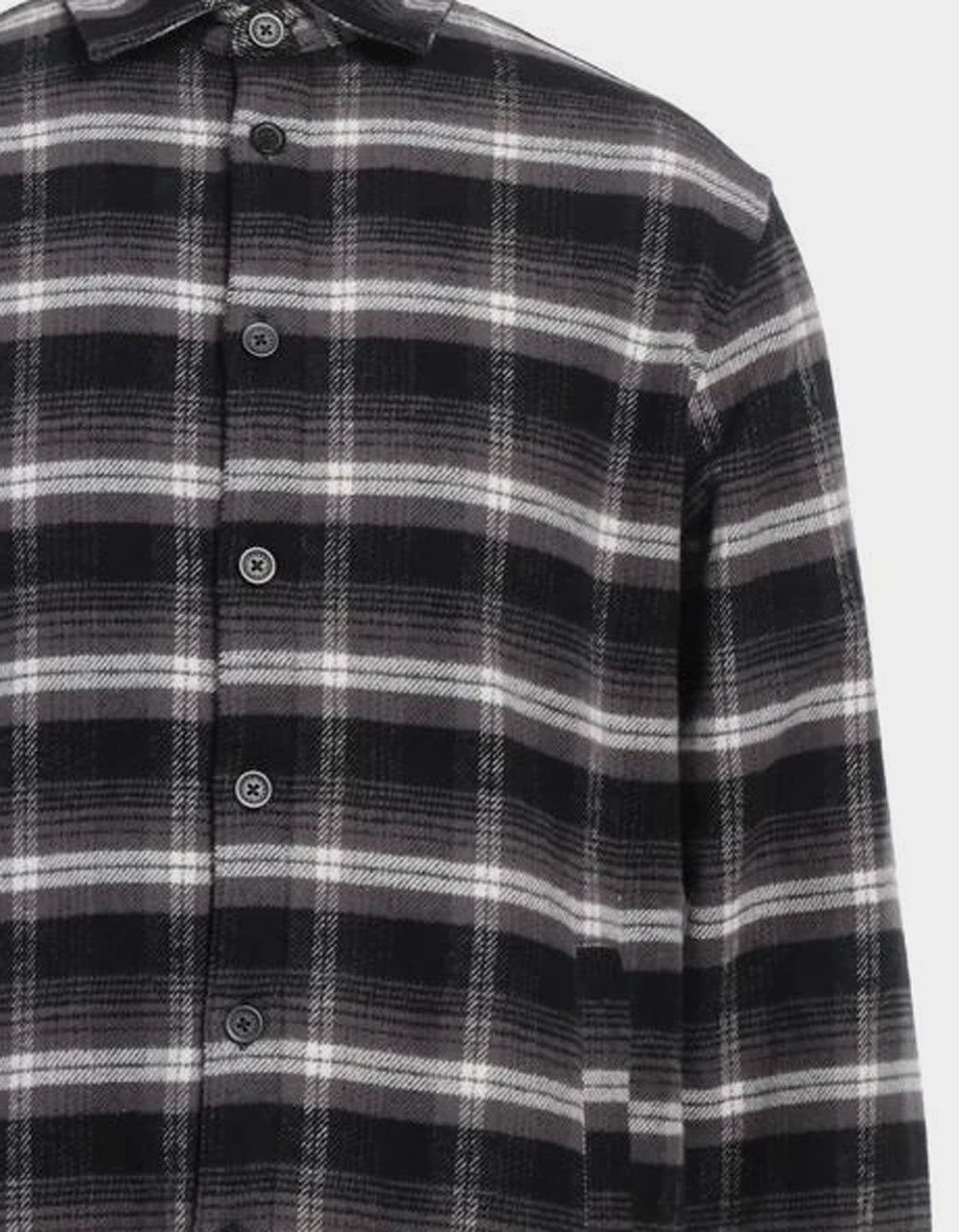 OBEY Reason Mens Long Sleeve Button Up Shirt - BLK/WHT