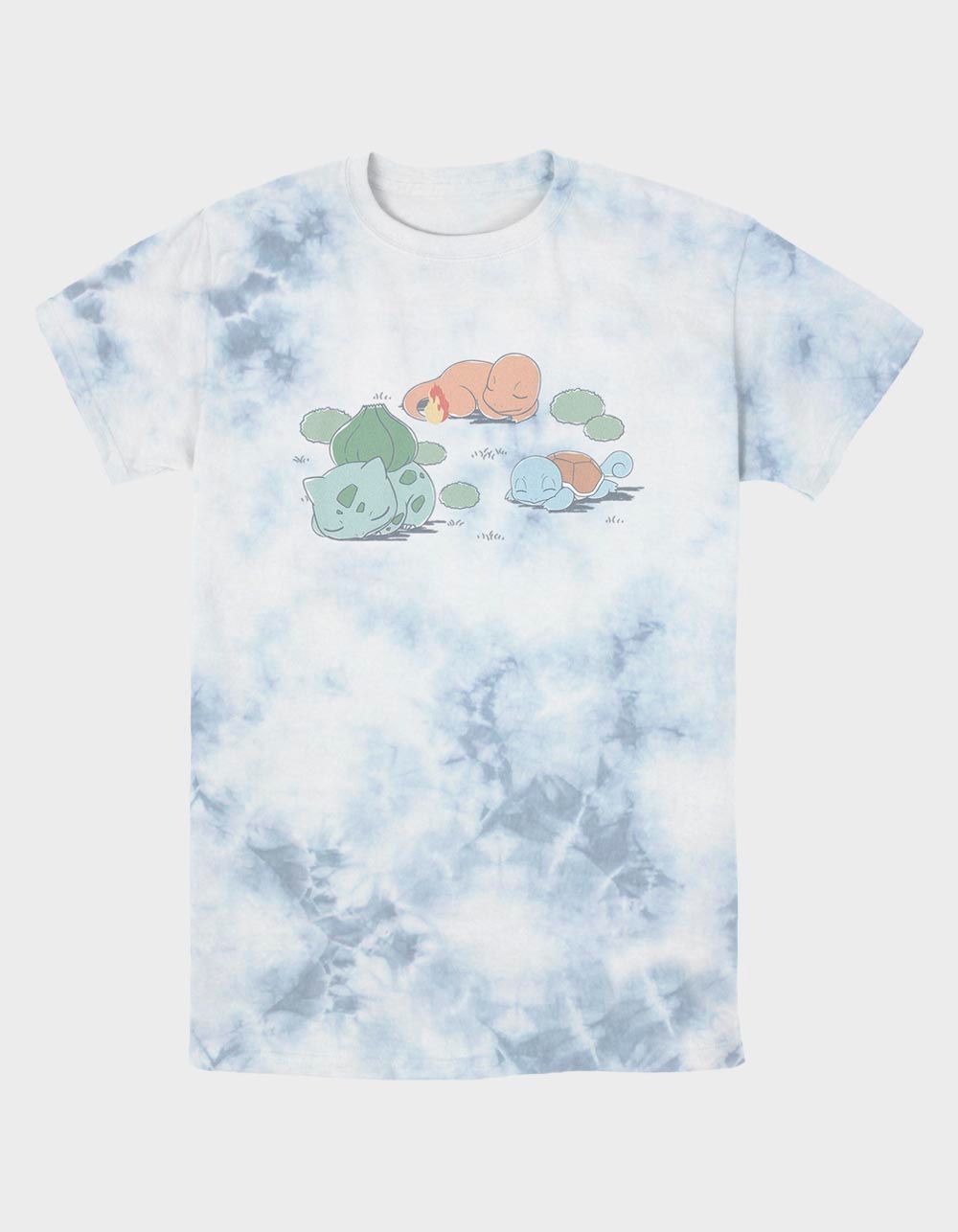 POKEMON Bulbasaur Charmander Squirtle Nap Unisex Tee - WHITE COMBO