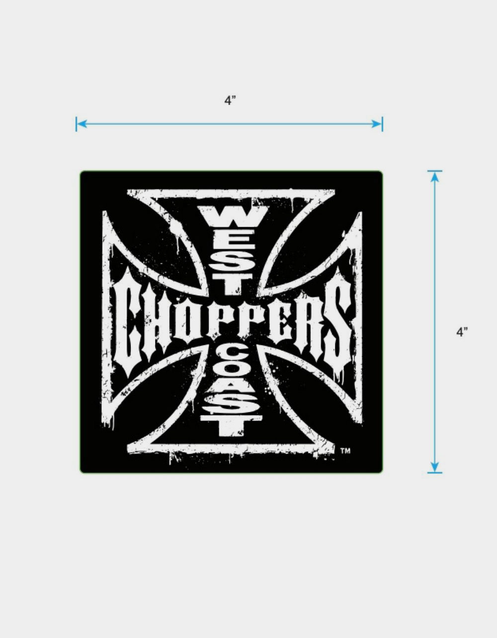 WEST COAST CHOPPERS Logo Sticker - BLACK