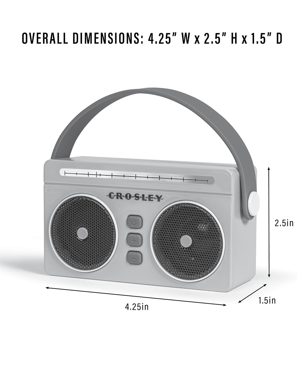 CROSLEY Mini Boombox Portable Bluetooth Speaker - DK GREEN