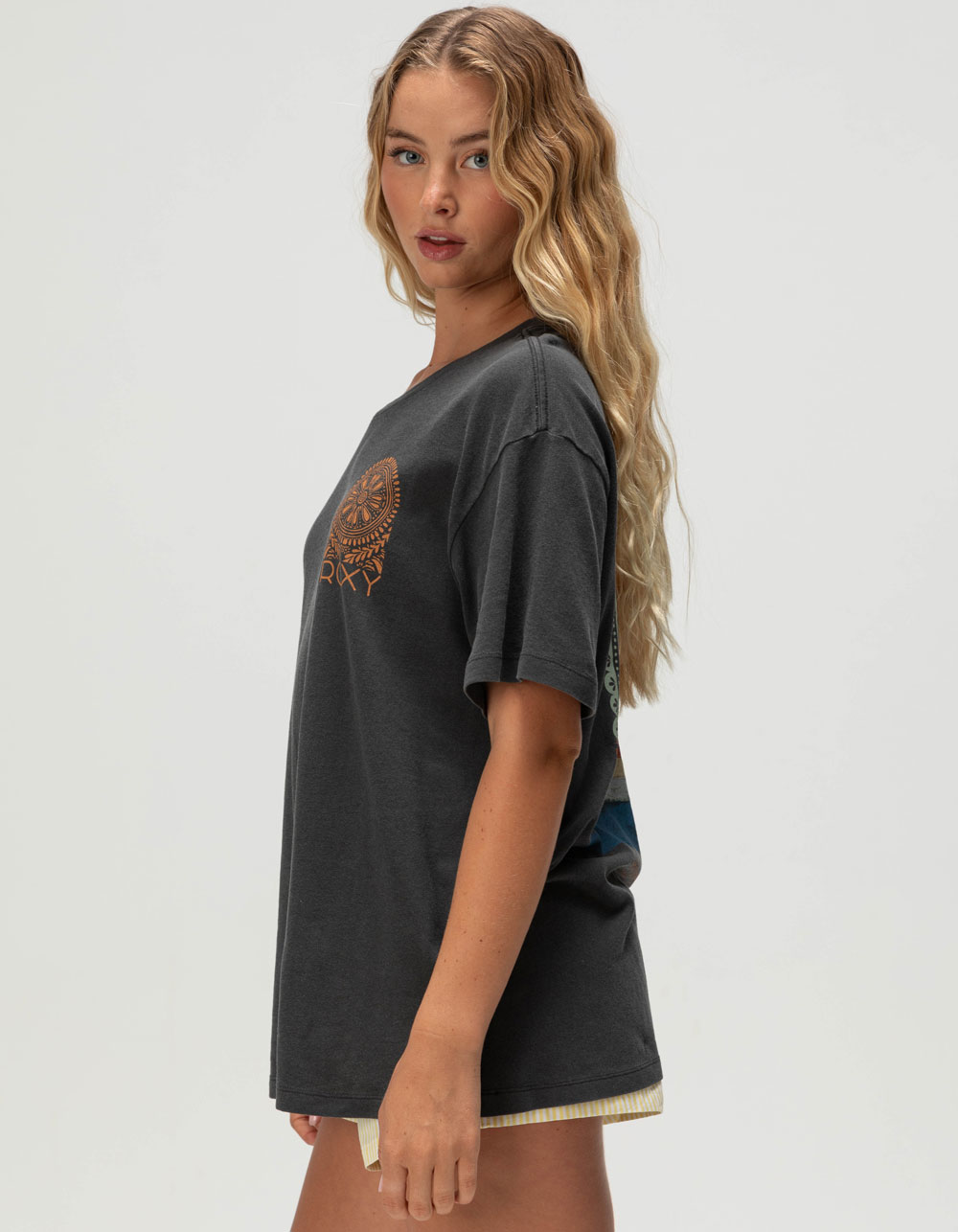 ROXY Live The Life Womens Boyfriend Tee - BLACK