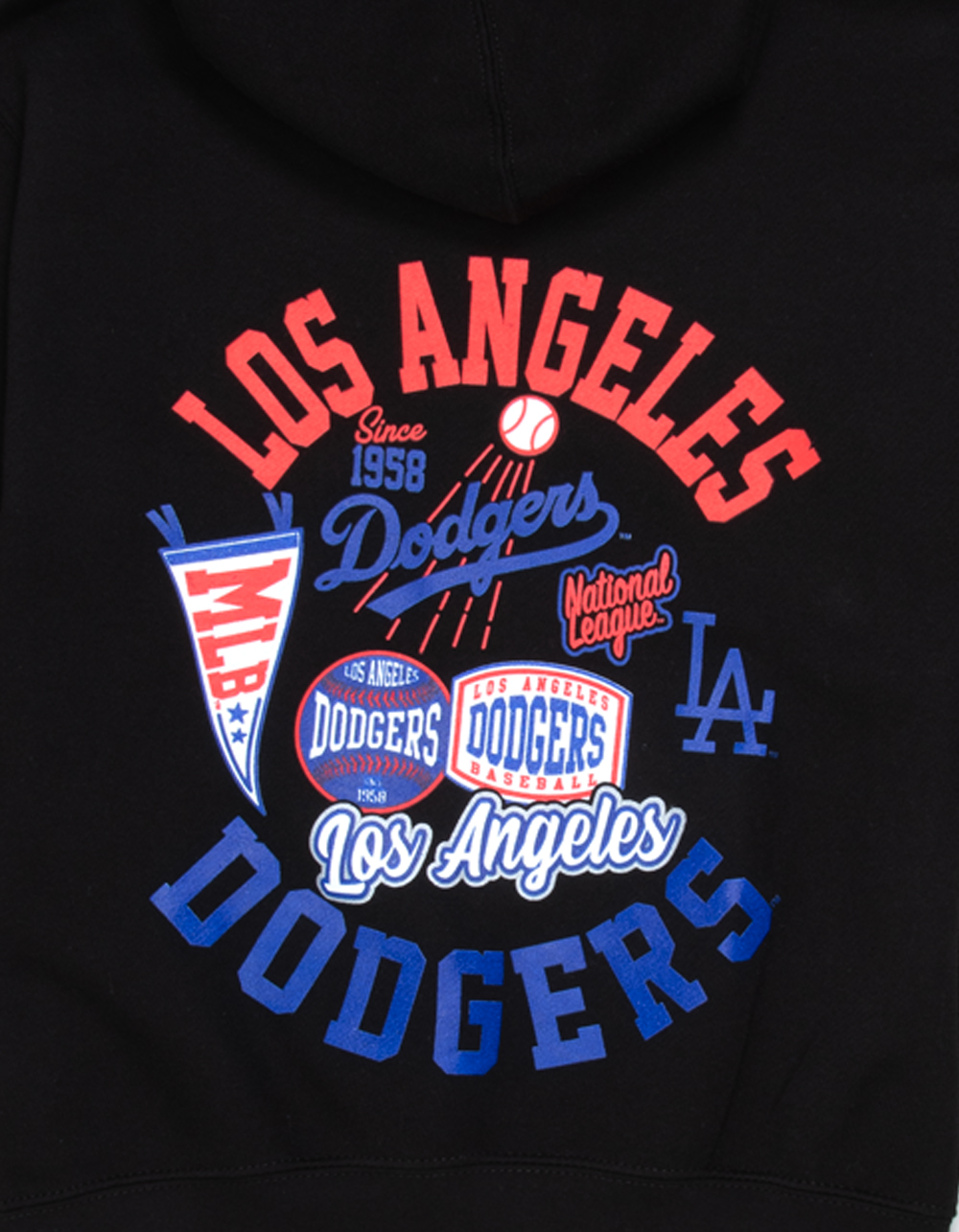 MITCHELL & NESS Los Angeles Dodgers Sport Mag Boys Hoodie - BLACK