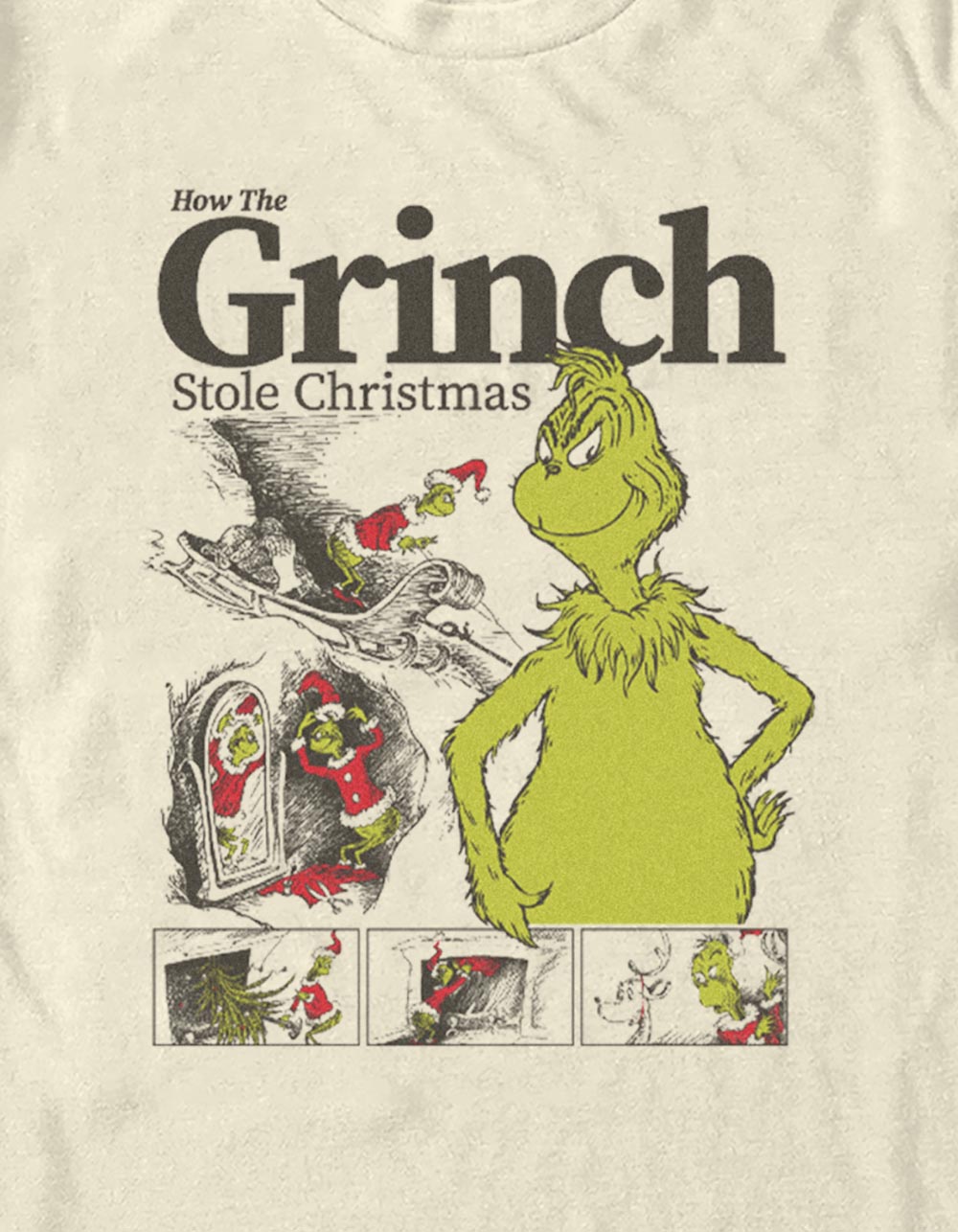 DR. SEUSS Grinch Magazine Unisex Tee - OFF WHITE