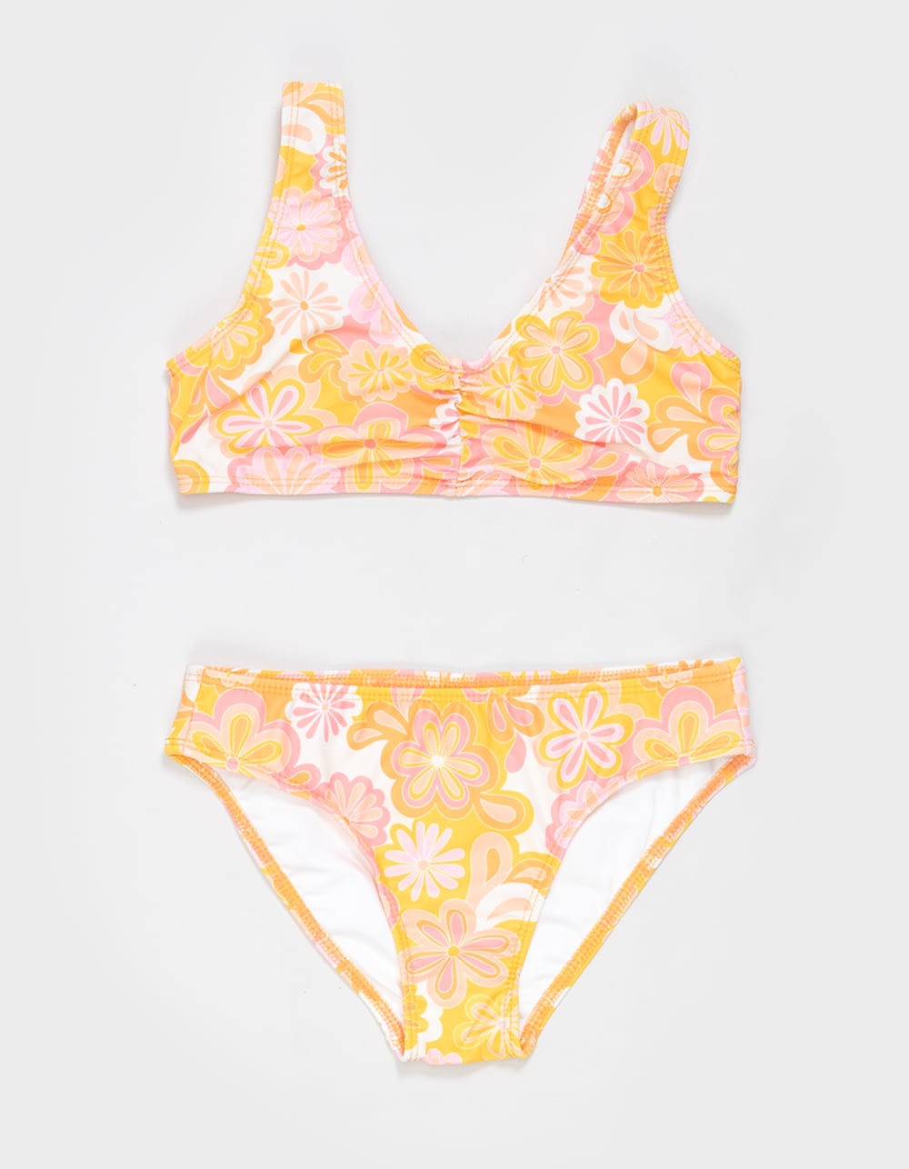 CORAL & REEF Peaches And Cream Girls Bralette Bikini Set - WHITE COMBO