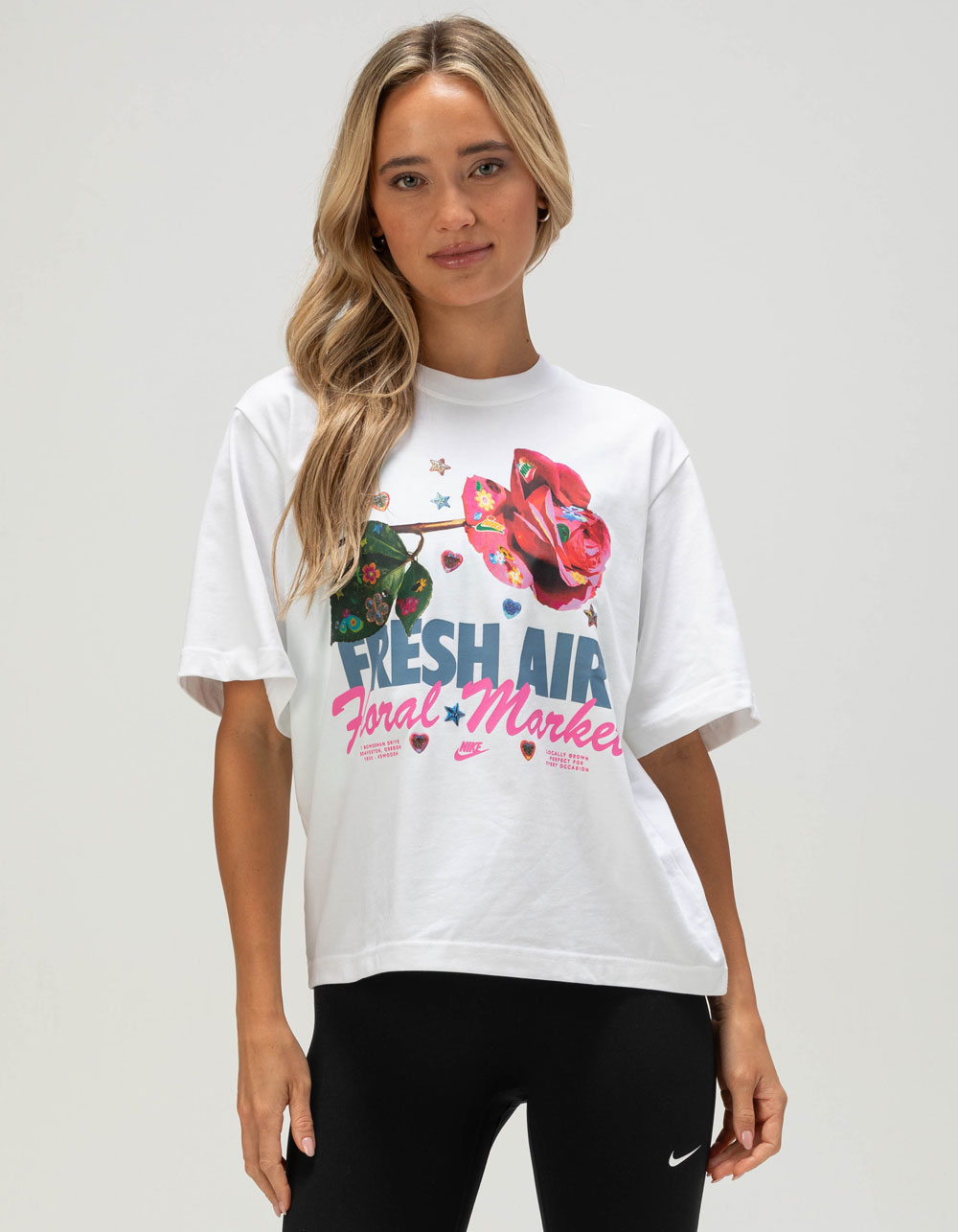 NIKE Sportswear Classic Womens Boxy Tee - WHITE