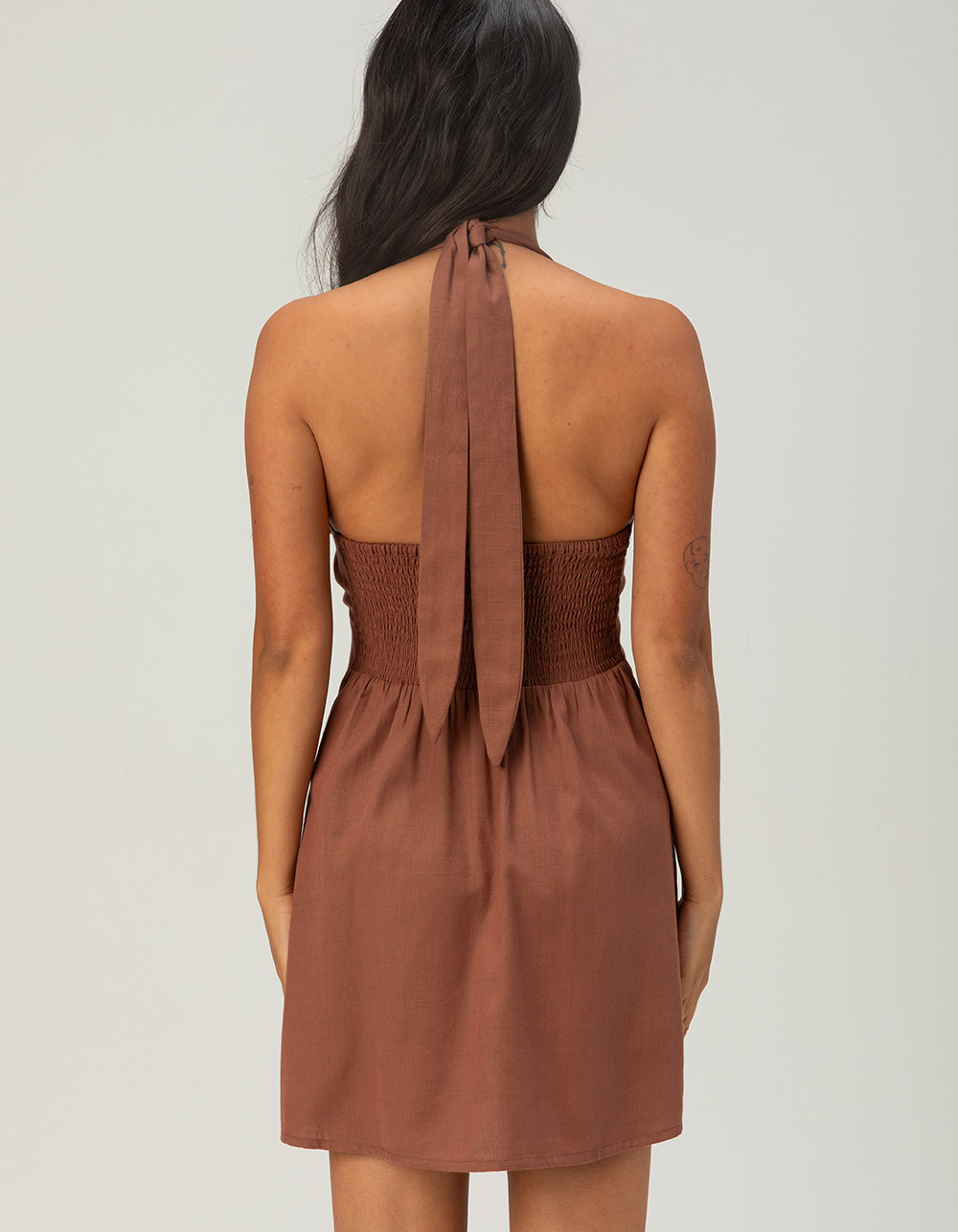 BILLABONG Sunny Sometimes Womens Halter Dress - BROWN