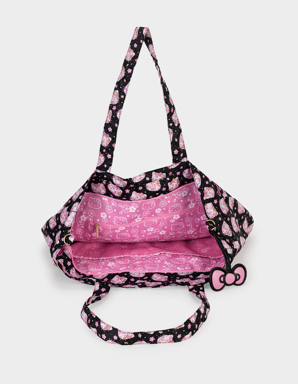 JUJUBE x Hello Kitty® Cherry Blossoms Super Be Plus Tote Bag - BLACK