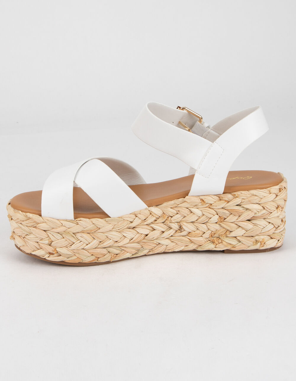 QUPID Raffia Womens Flatform Sandals - WHITE | Tillys