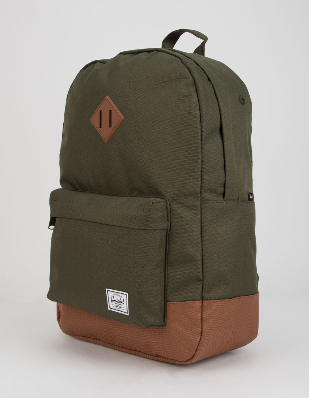 HERSCHEL SUPPLY CO. Heritage Dark Olive & Saddle Brown Backpack GREEN