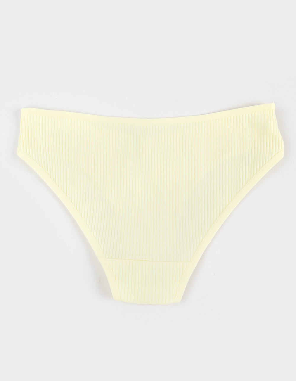 FULL TILT V-Ribbed Bikini Panties - YELLOW
