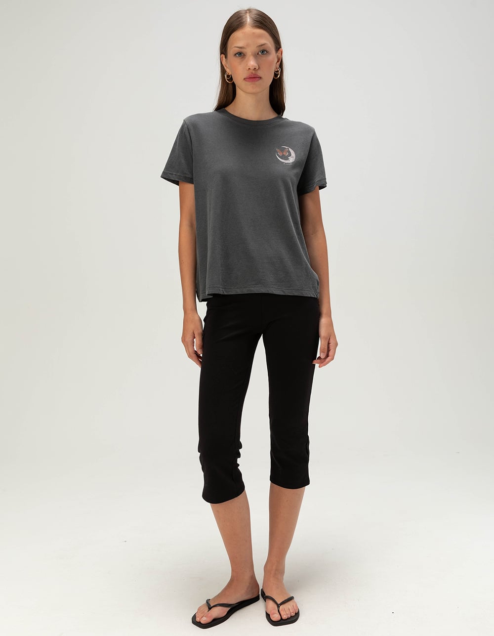 O'NEILL La Luna Womens Boy Tee - WASHED BLACK