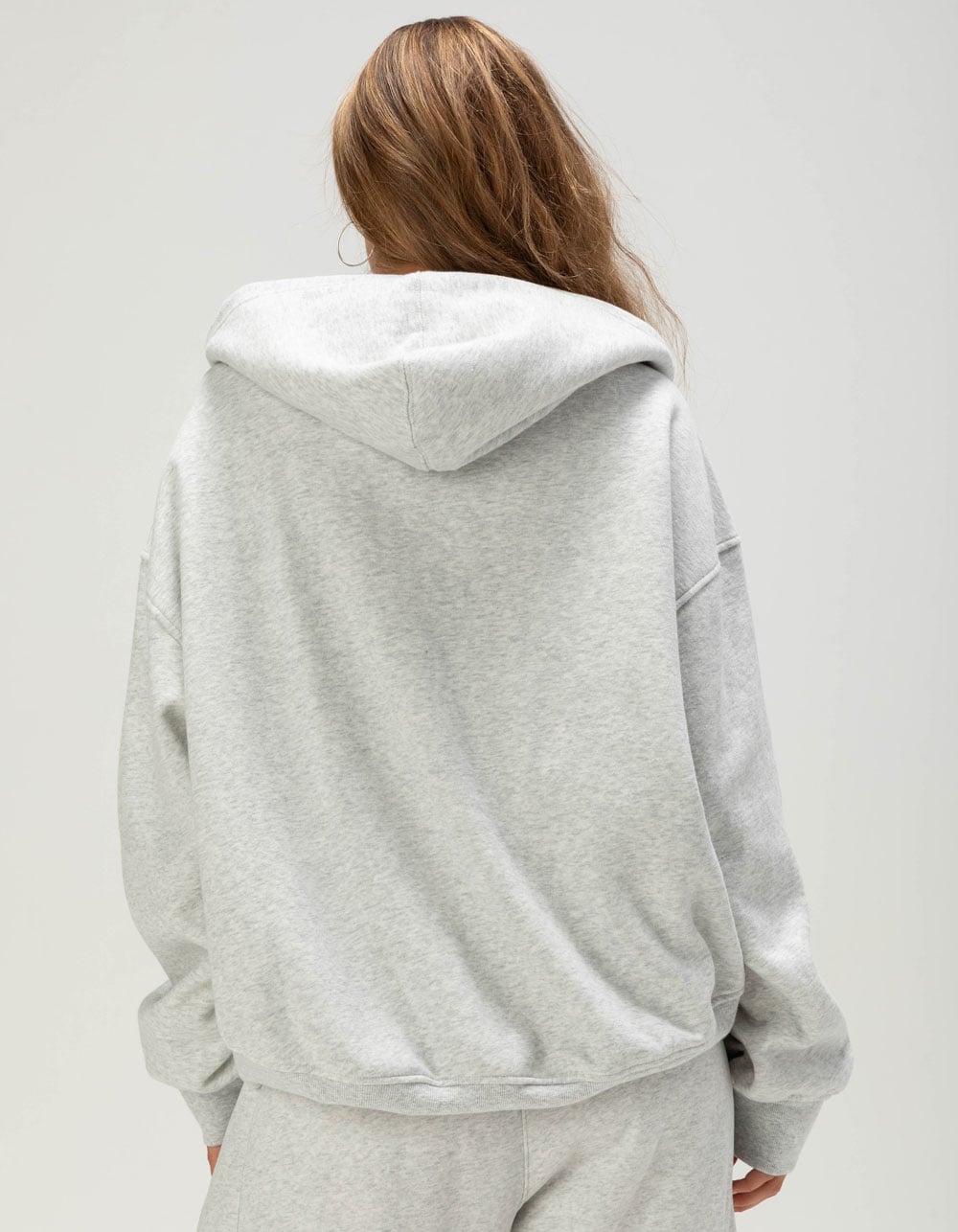BDG Urban Outfitters Hoxton Womens Crop Zip-Up Hoodie - HEATHER GRAY