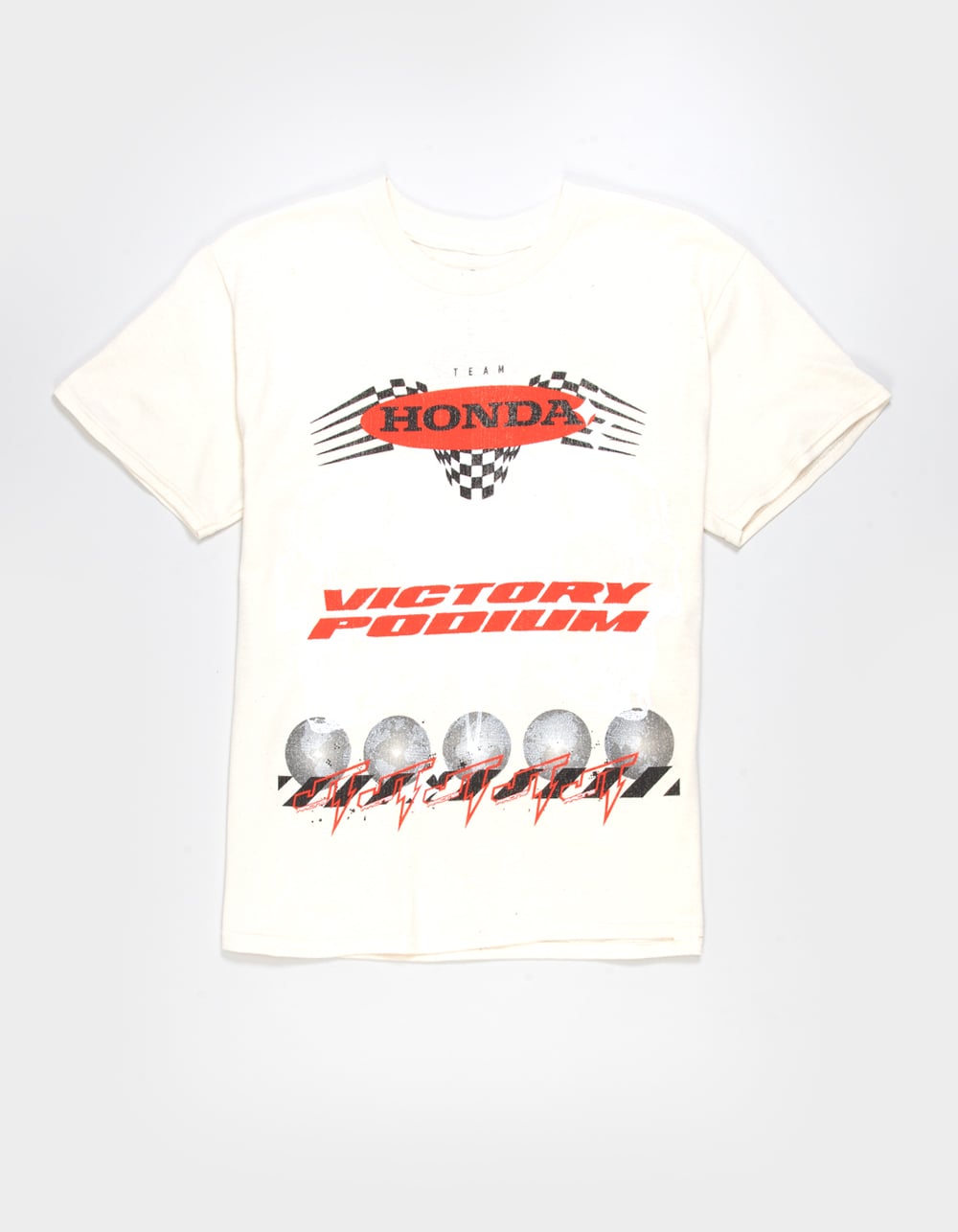 HONDA Double Skull Boys Tee - NATURAL