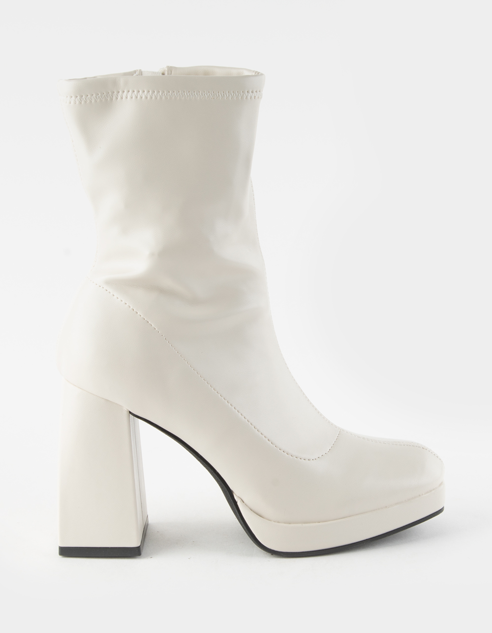 BAMBOO Gradient Womens Platform Stretch Boots - IVORY | Tillys