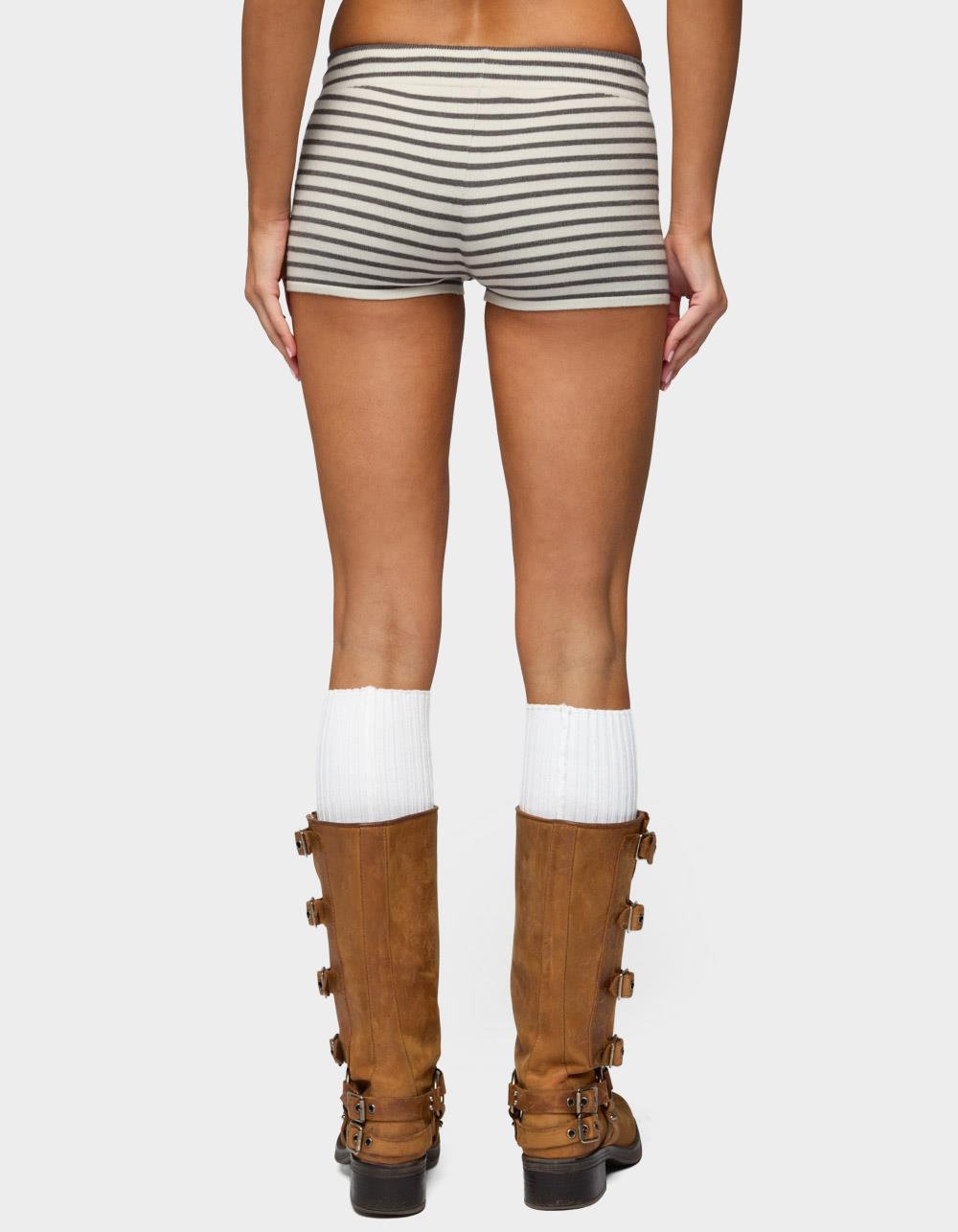 EDIKTED Lillian Striped Knit Shorts