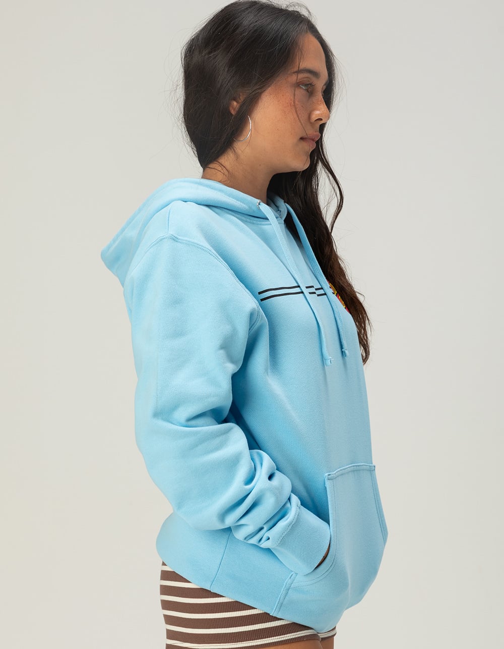 SANTA CRUZ Classic Dot Womens Hoodie - LIGHT BLUE